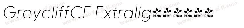 GreycliffCF Extralig字体转换